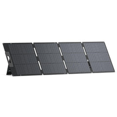 BLUETTI 200W solar panel front view showing full array and brand logo for quick charging