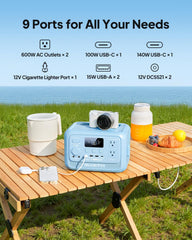BLUETTI Elite 30 V2 powering campsite lights and devices for outdoor reliability
