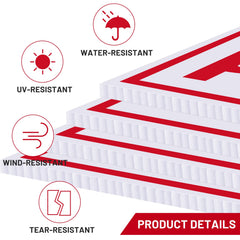 Blulu corrugated plastic close-up showing durable, waterproof texture benefit