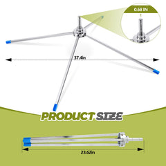Blulu cross base assembled with feather flag demonstrating portable display benefit