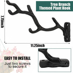 Blulu close-up of cast iron texture and branch details, highlights solid construction benefit
