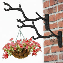 Blulu cast iron front view showing durable branch hook and decorative look, adds rustic style