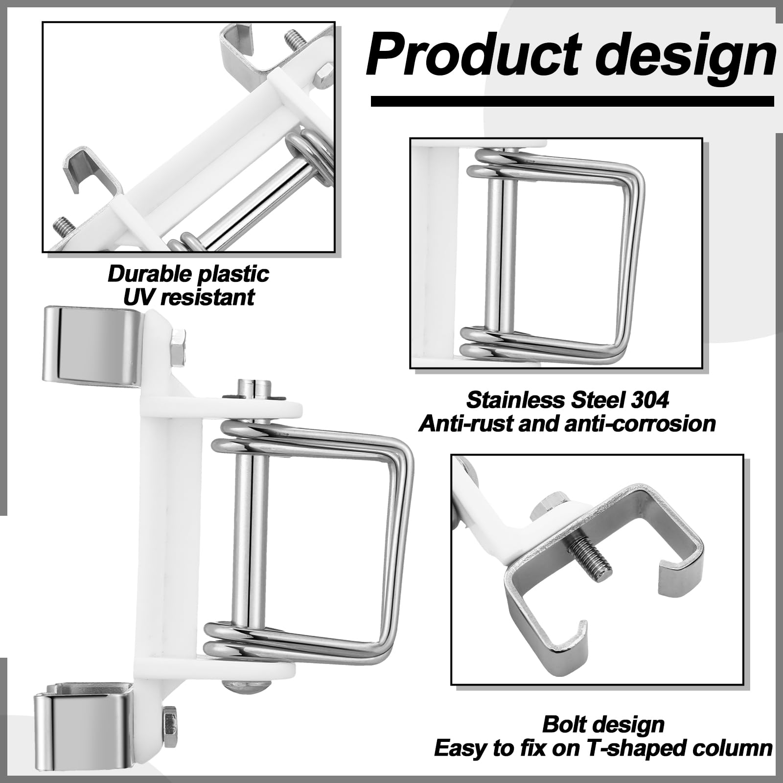 Blulu side profile mounted on a steel T-post showing secure fastening advantage