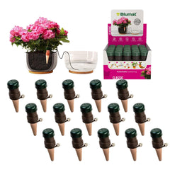 Blumat front packaging showing 15 stakes and clear product benefit