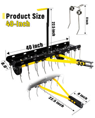 BlumeTrec close-up of heat-treated spring tines lifting thatch for better airflow