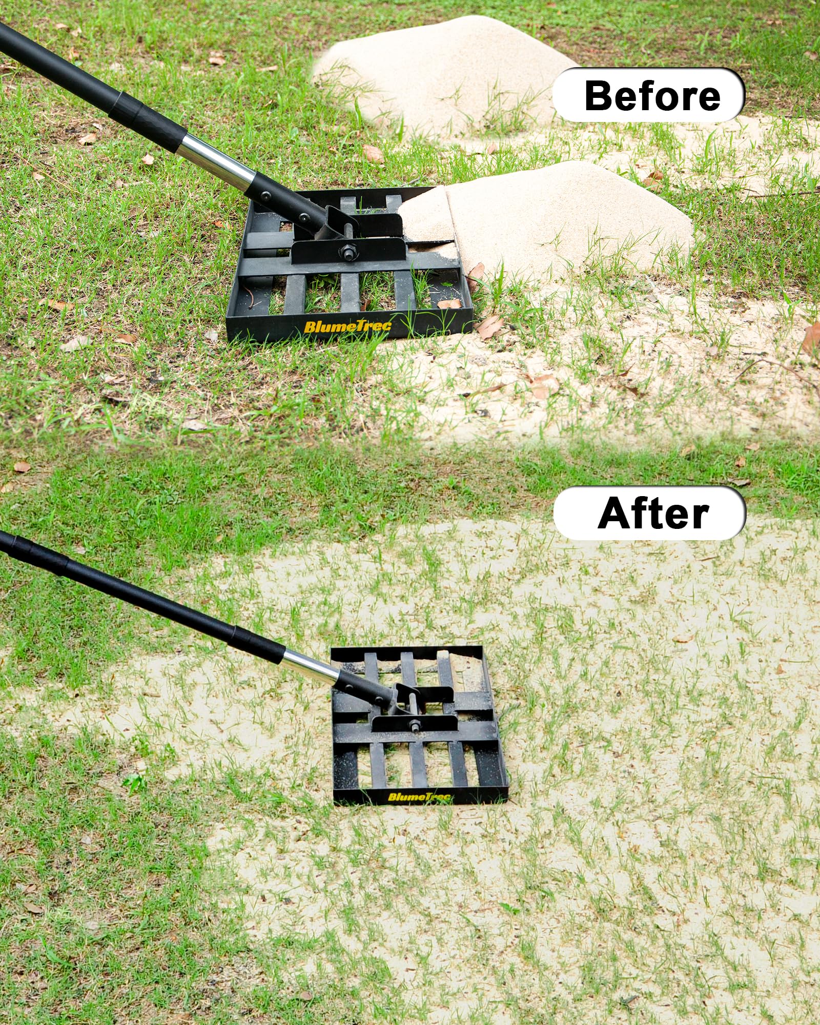 BlumeTrec smoothing sand in a golf bunker for consistent surface