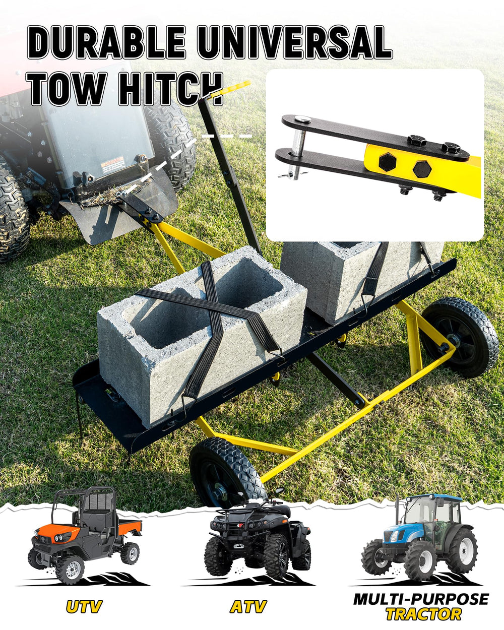 BlumeTrec size comparison showing 40-inch working width for efficient coverage