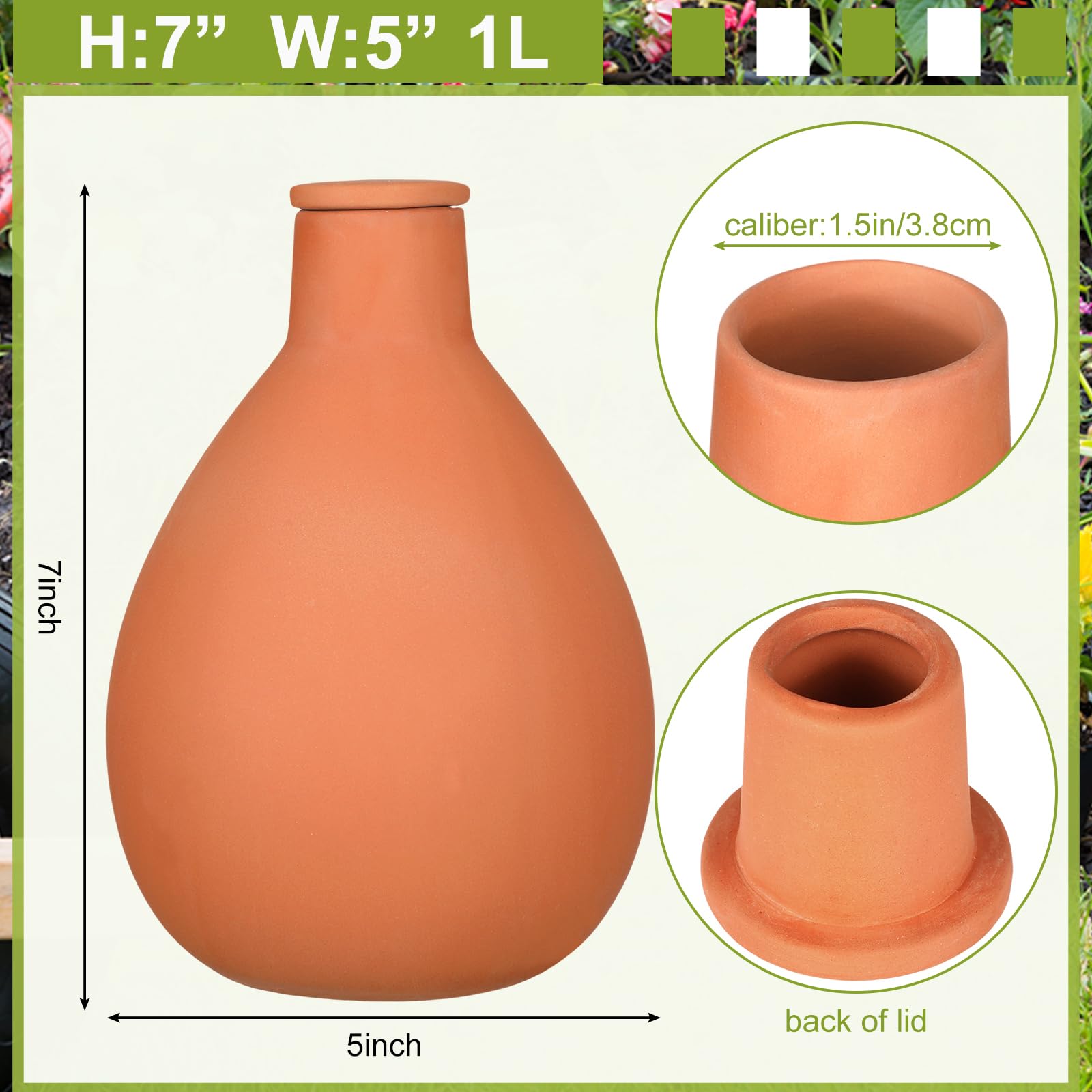 Blushtier close-up on porous terracotta texture for consistent slow water release