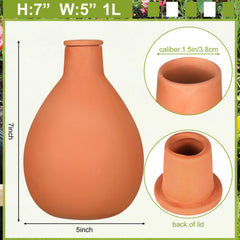 Blushtier close-up of terracotta texture showing porous clay for slow watering