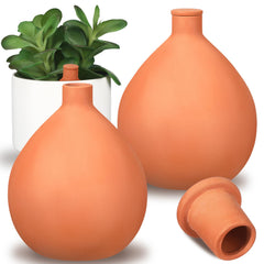 Blushtier front view of two terracotta ollas showing durable design and easy planting