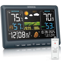 BluSon front display showing temperature and forecast for quick decisions