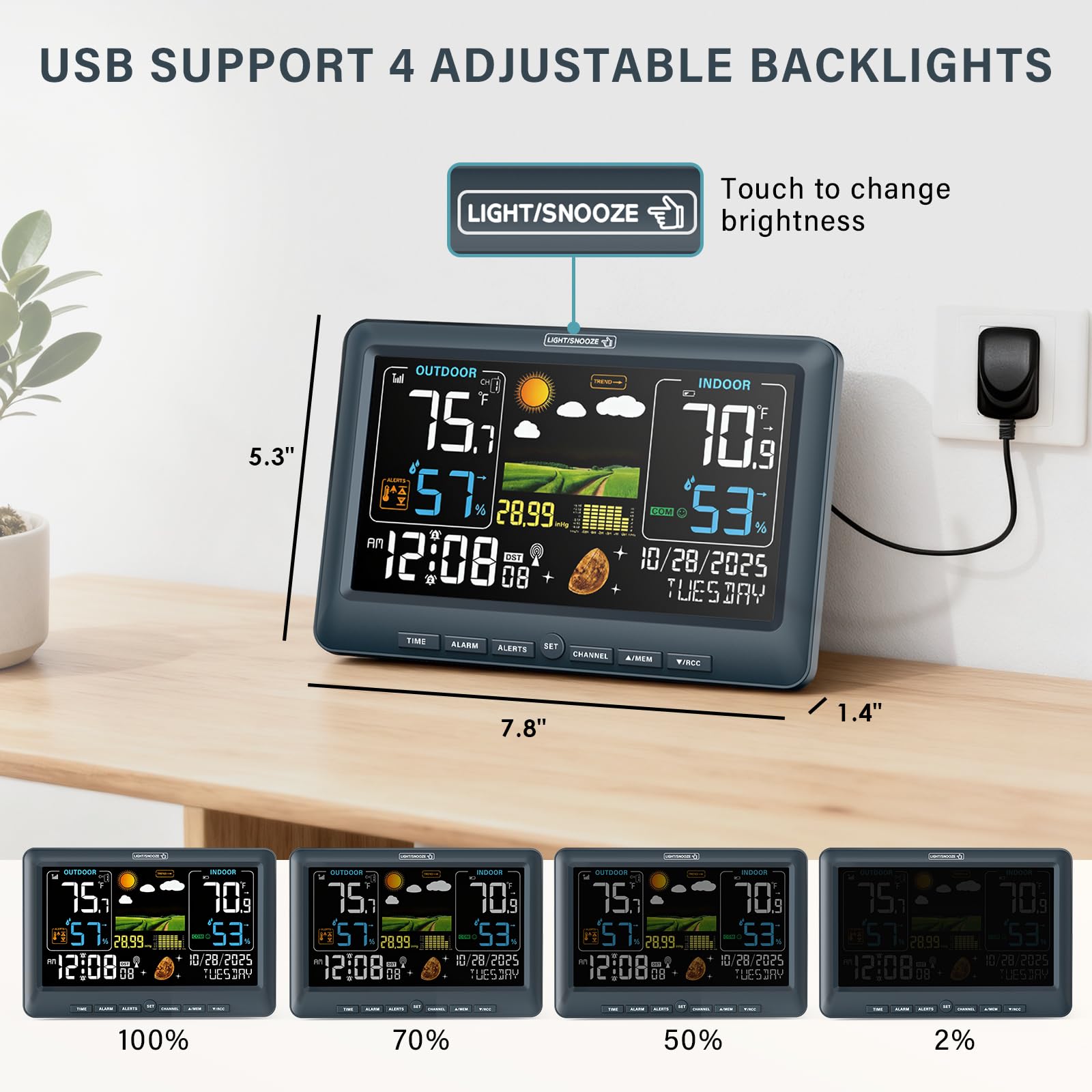 BluSon wall-mounted console offering visible home monitoring benefits