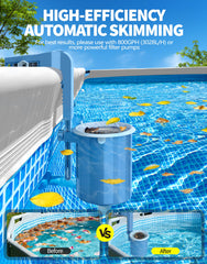 BluSwim anti-float snap ring close-up keeping debris trapped during level change