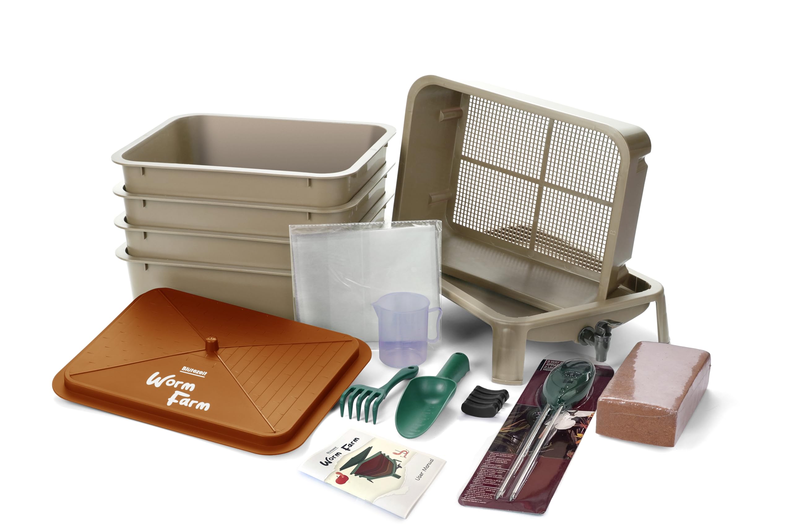 Blütezeit bin held by hands for scale showing 53QT capacity and compact footprint