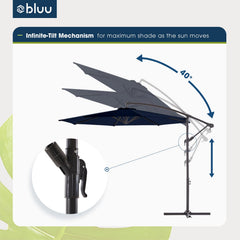 BLUU BANYAN crank and tilt mechanism showing easy adjustment benefit
