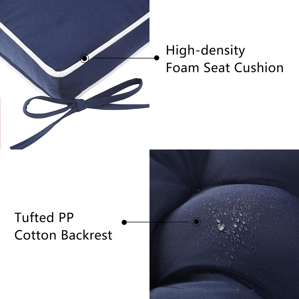 Blytieor cushions in light rain scene illustrating water resistance and easy care