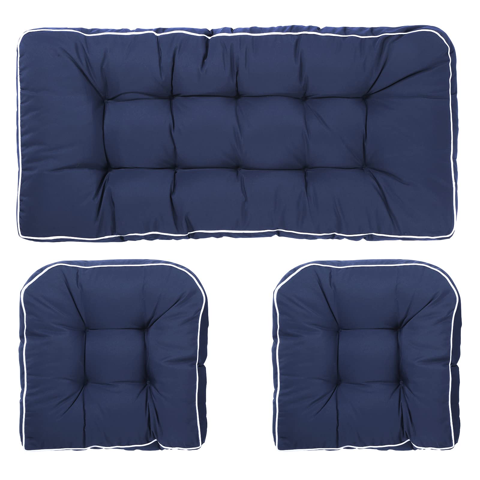 Blytieor front view loveseat cushion showing neat fit and quick comfort