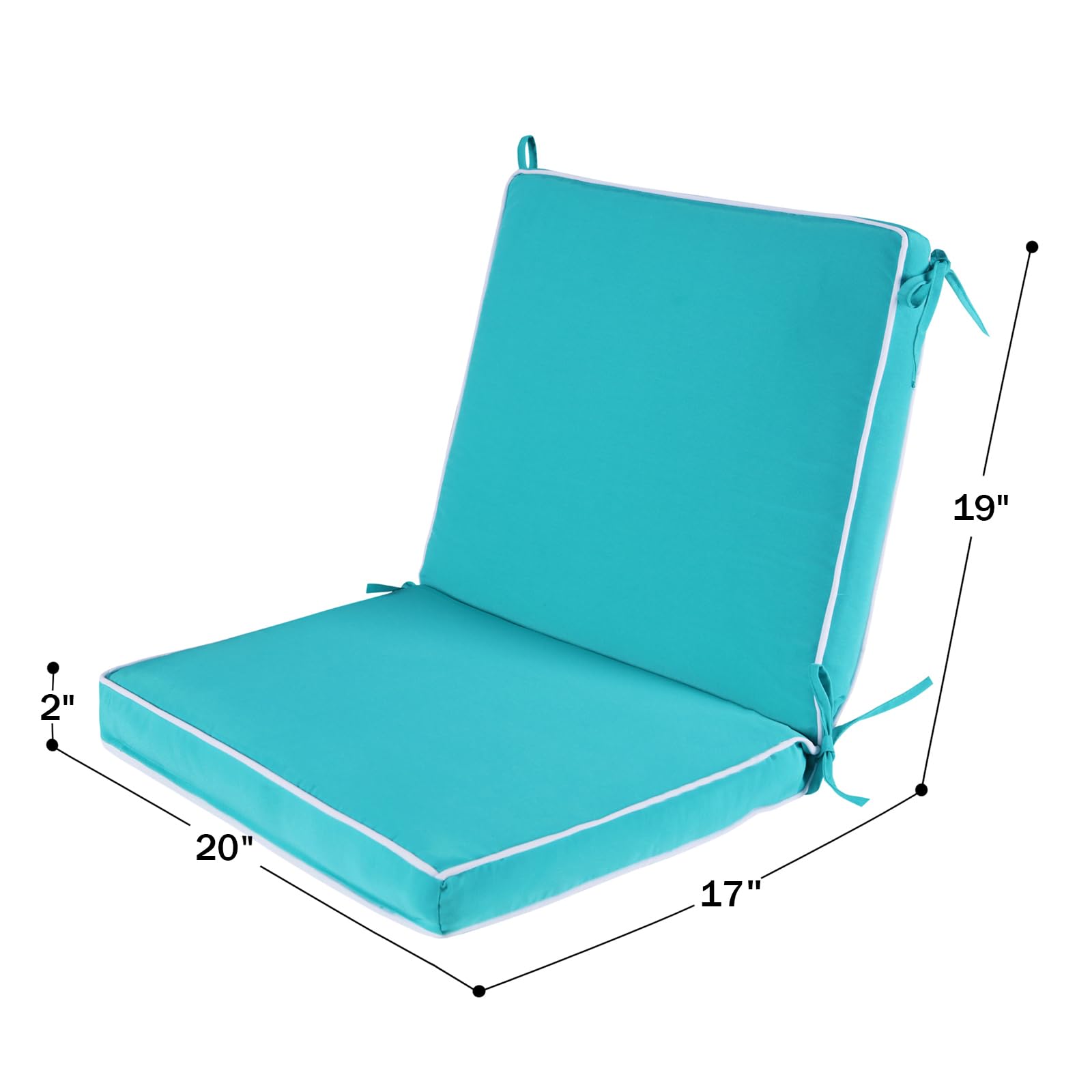 Blytieor tied cushion corner displaying secure ties and neat box-edge trim