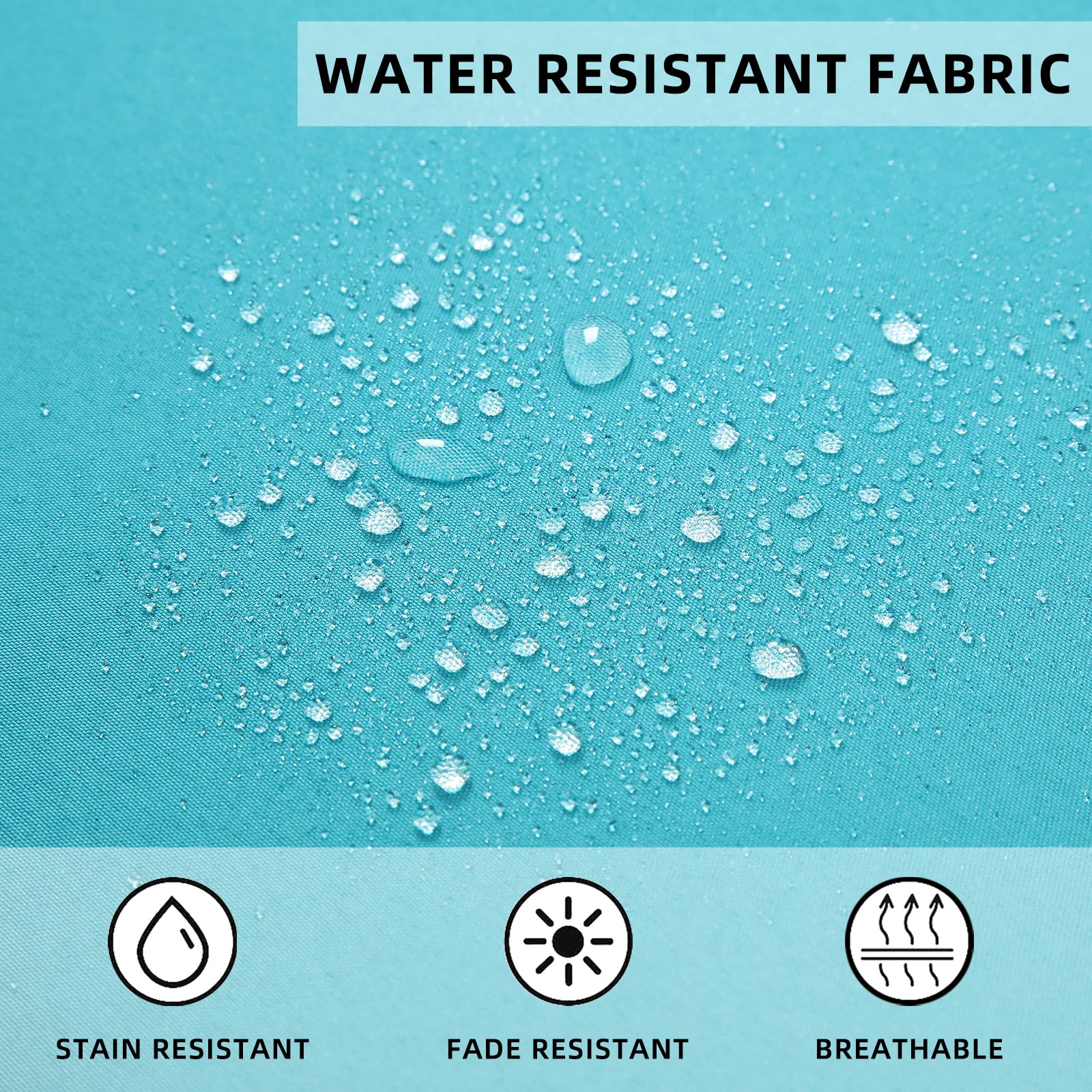 Blytieor fabric close-up highlighting water-resistant, UV-protected material