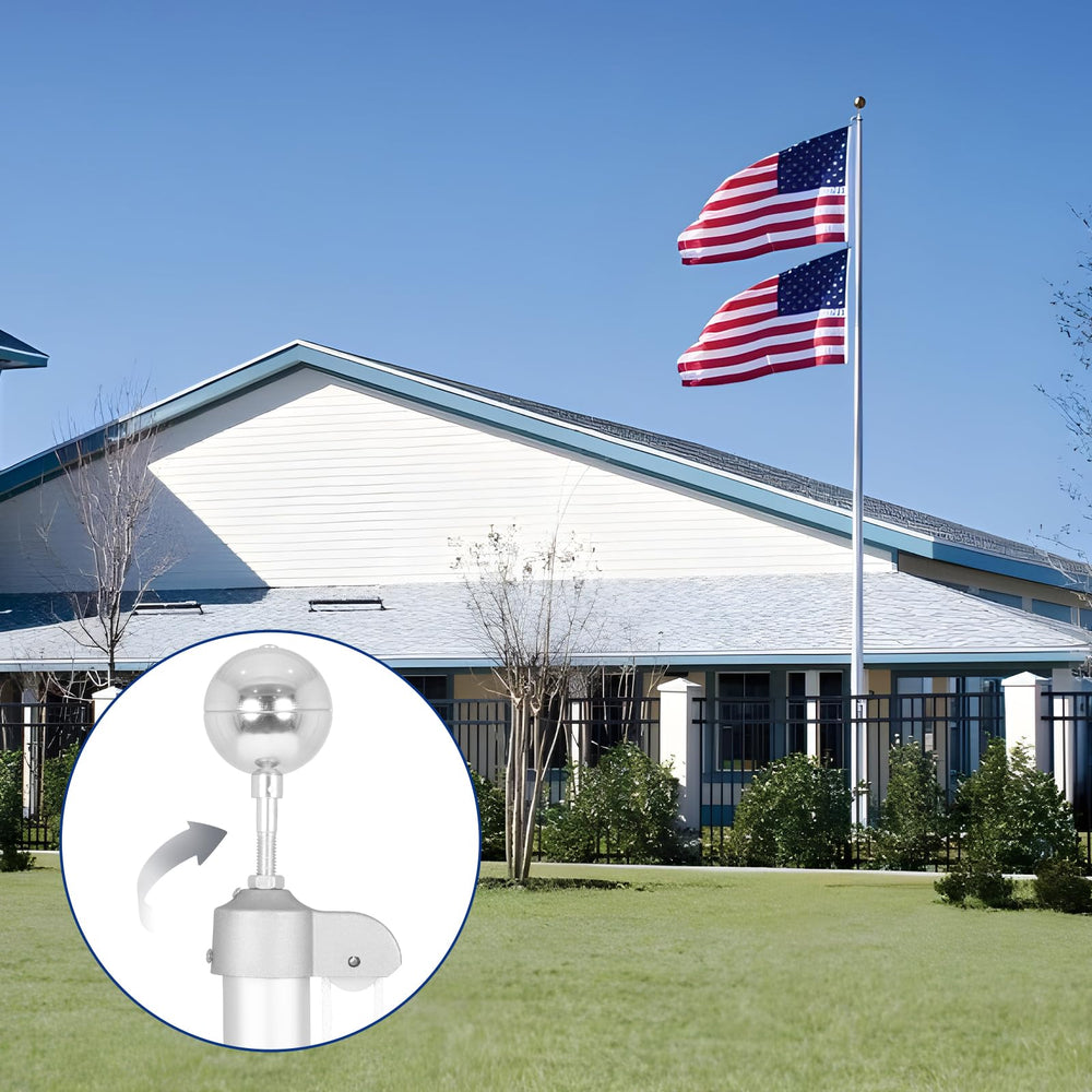 BMFTRRI swivel snap hooks showing rotating design to prevent flag tangling