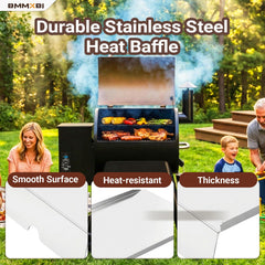 BMMXBI aluminum liner inserted into tray demonstrating secure fit and simplified cleanup