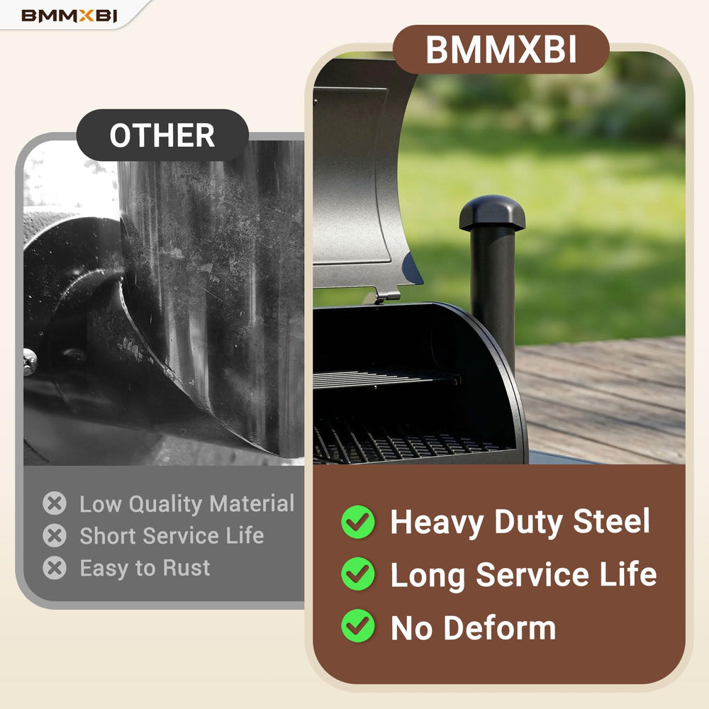 BMMXBI chimney installed on Pit Boss grill improving airflow consistency