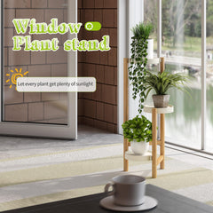 BMOSU plant stand in living room demonstrating space-saving display benefit