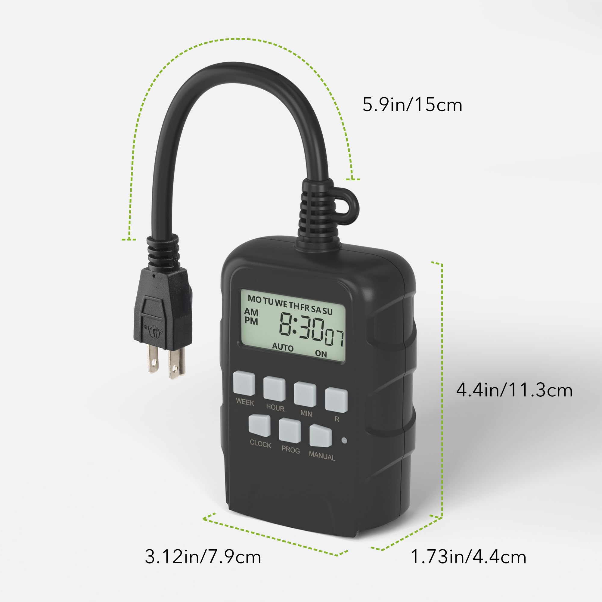 BN-LINK on patio controlling string lights, enhances evening ambiance safely