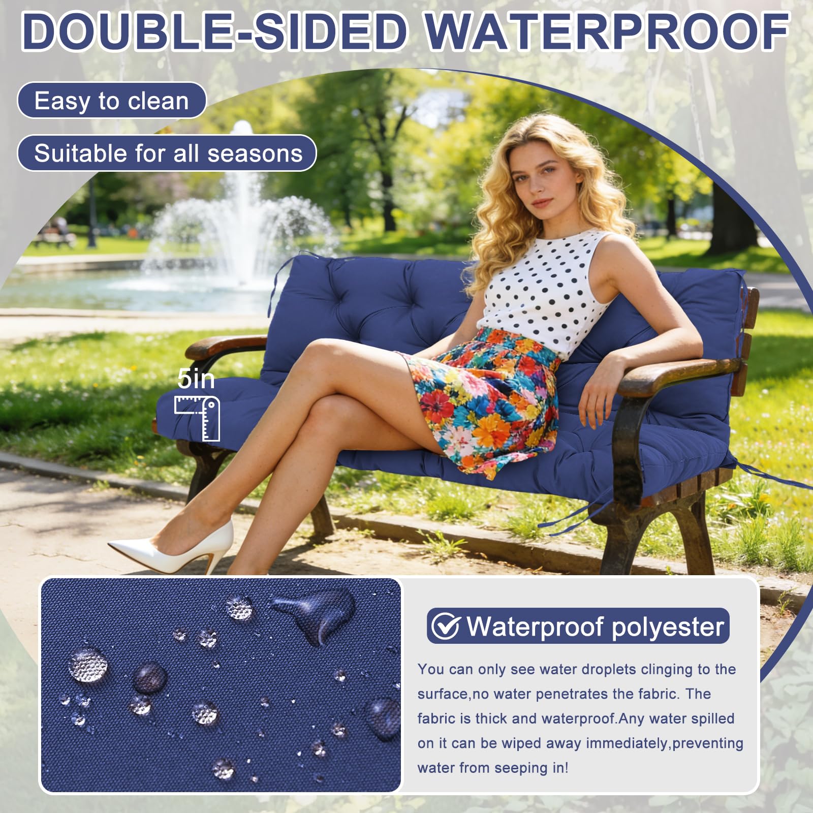 Boaisdus waterproof polyester fabric close-up showing durable, easy-clean surface