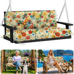 Boaisdus front view of full 60 inch swing cushion showing clean design and durable cover