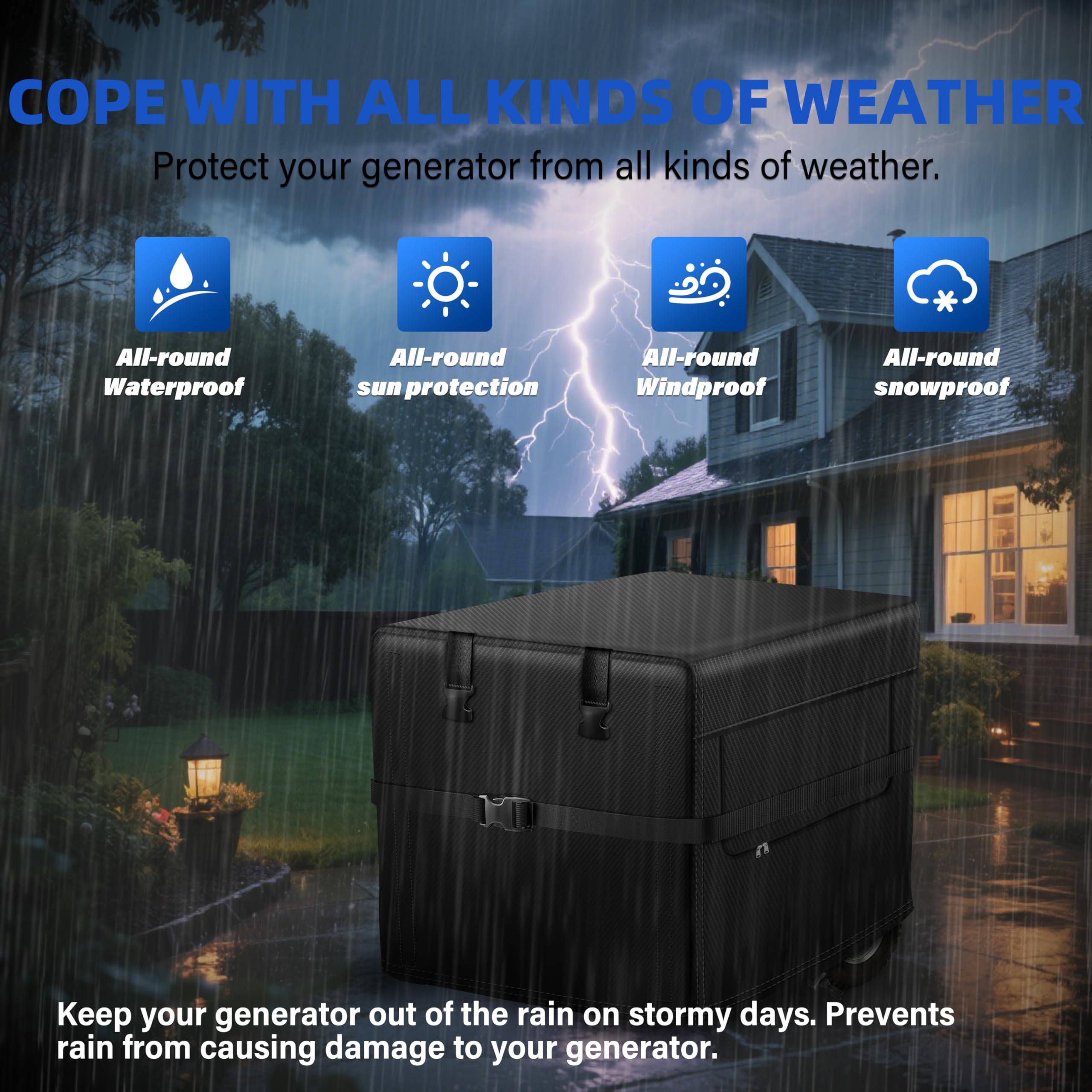 BOANEN installed on outdoor generator, year-round weather protection