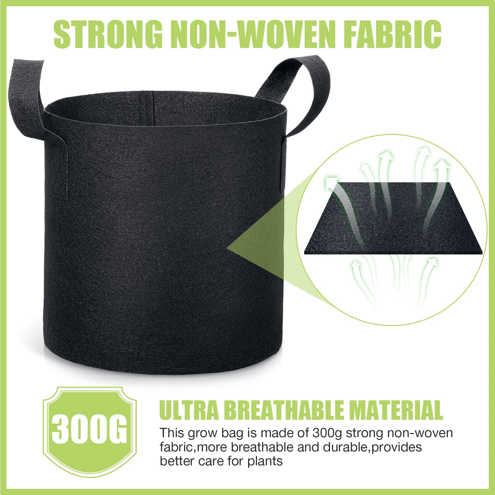 Boao grow bag filled with soil and seedling demonstrating planting and propagation benefit