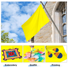 Boao flag hanging in backyard illustrating wind-ready decoration and visual impact