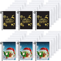Boao front view of blank garden flag pack showing clean white surface and benefit of easy customization