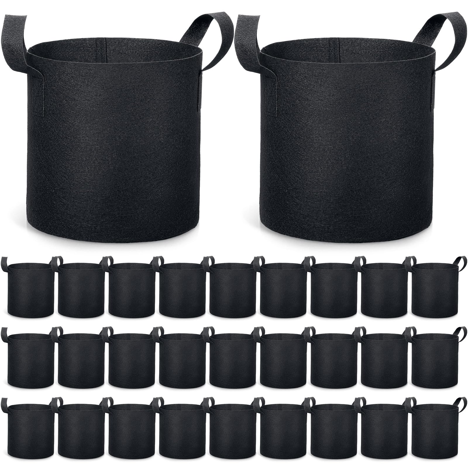 Boao front view of 30-pack grow bags showing bulk value and ready-to-use convenience
