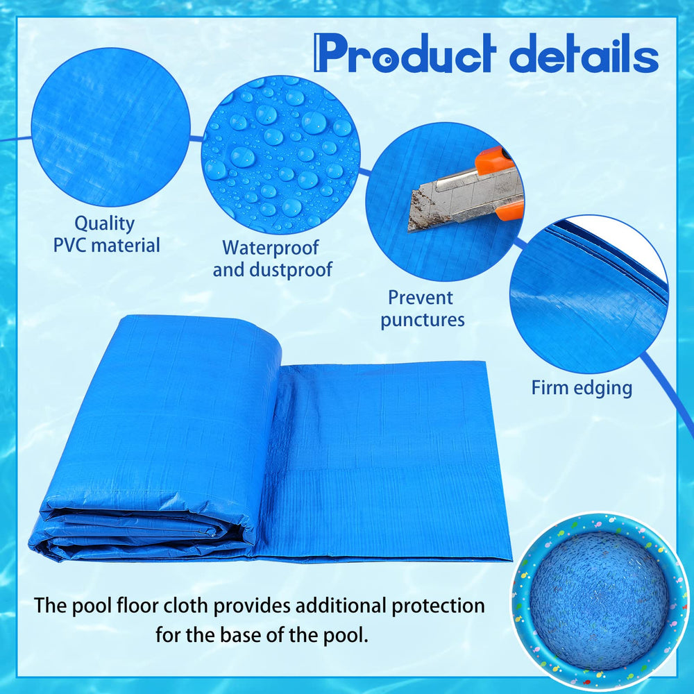 Boao pad positioned under assembled pool illustrating liner protection