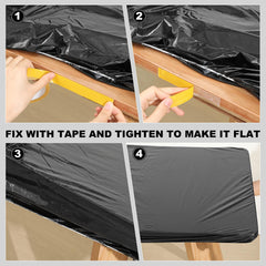 Boao fitted tablecloth on outdoor picnic table keeps linens tidy