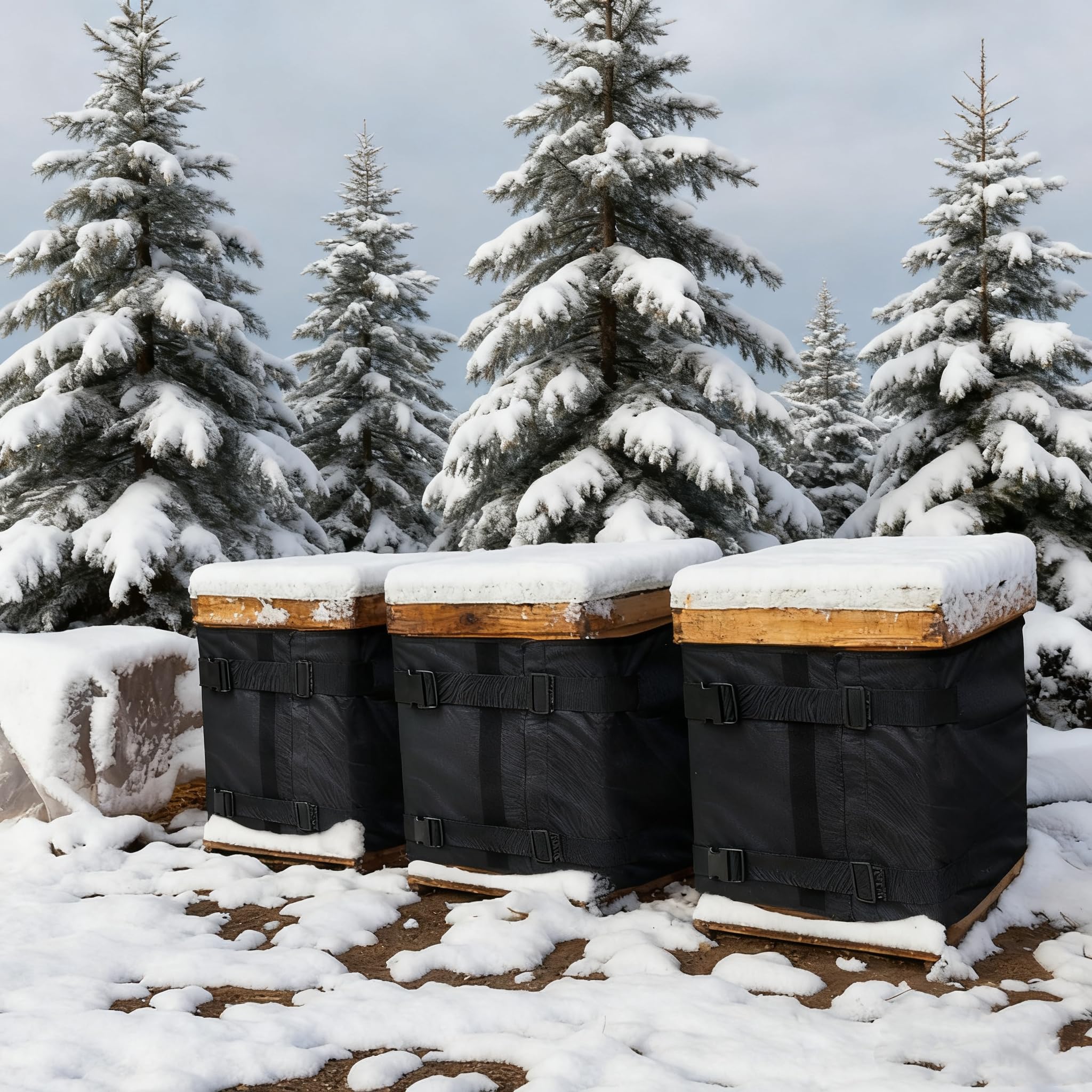 BobbleT wrap beside hive for size comparison and easy handling
