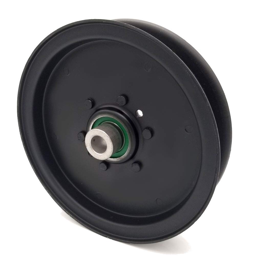 Bobcat idler pulley front view showing flange and bore for reliable fit