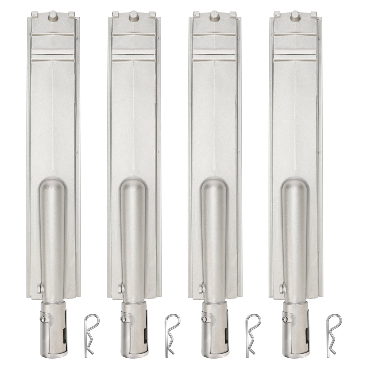 Bobo GrillKing front view of four burners showing full replacement set benefits