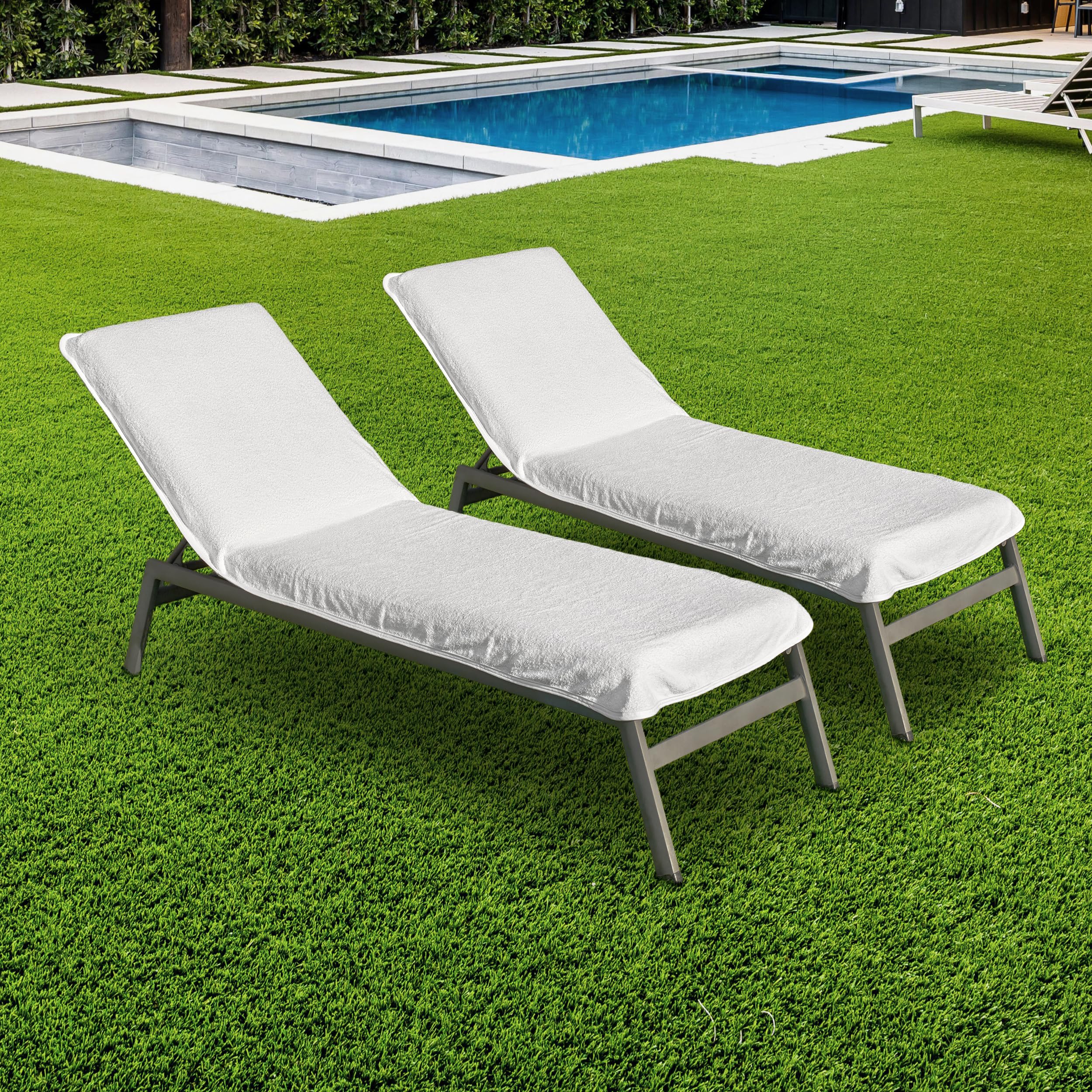BOCA BT TERRY towel on chaise front view showing secure fit and comfort