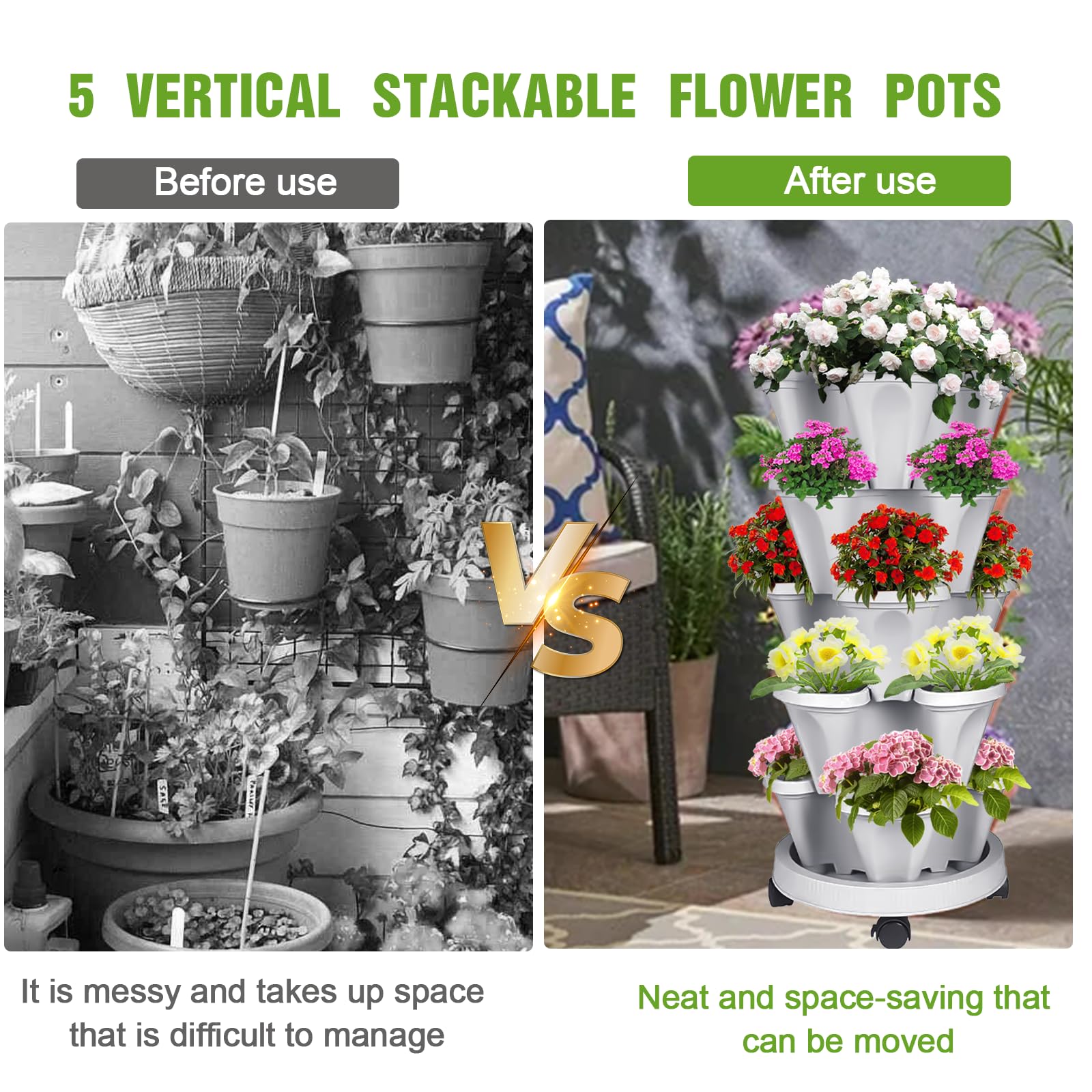 Bociks stacked planter with strawberries showcasing productive growth