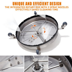 BOCOM wheels and brush skirt protecting surfaces and reducing overspray