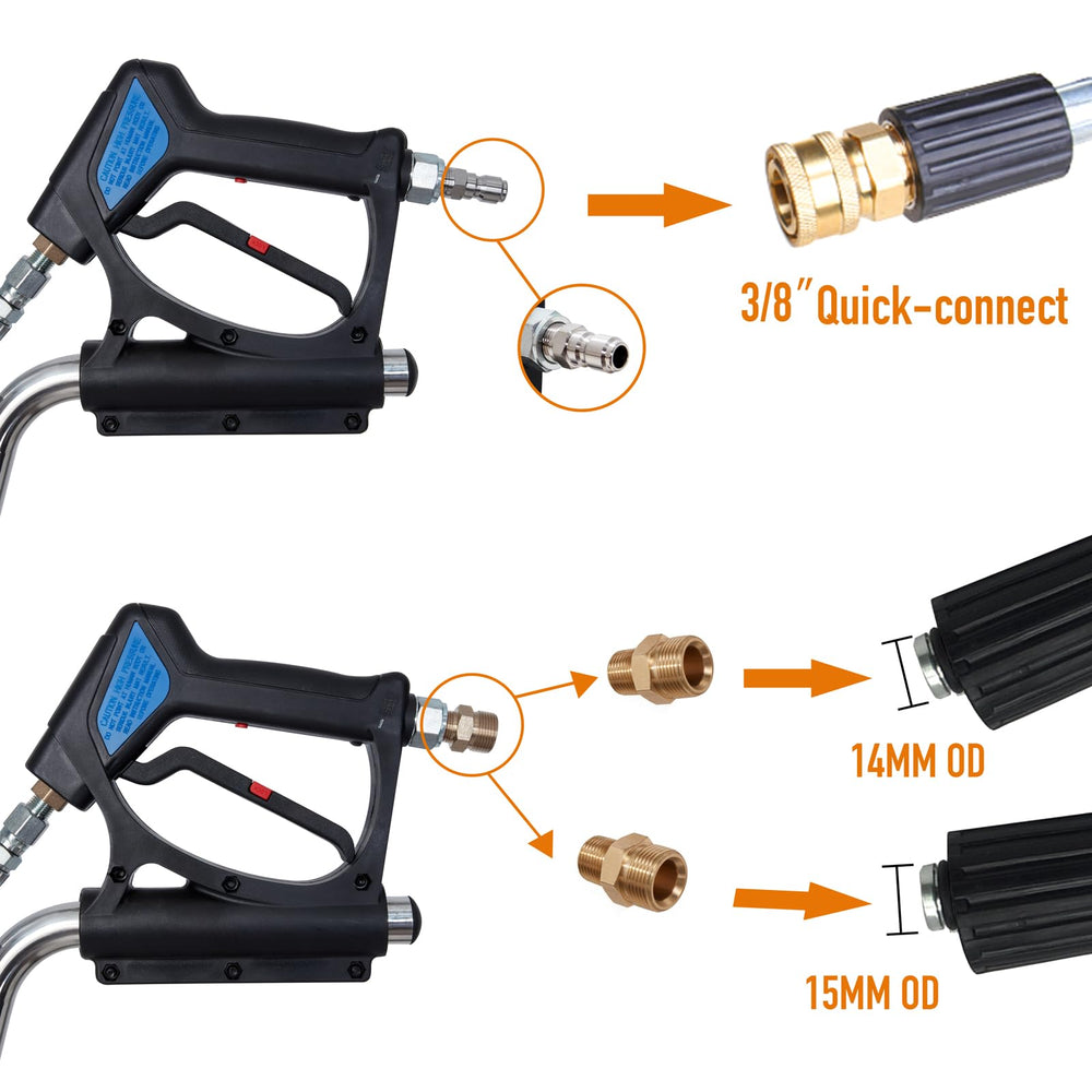 BOCOM adjustable handle and trigger gun for user comfort and control