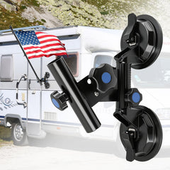 BOHMR front view of flag holder showing robust build and no-drill benefit