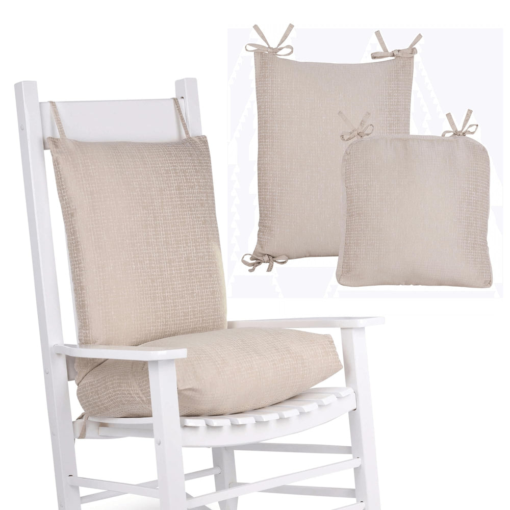 BOHOCHA front view of champagne cream cushion set showing style and coverage
