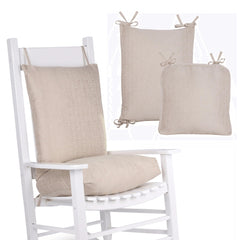 BOHOCHA front view of champagne cream cushion set showing style and coverage