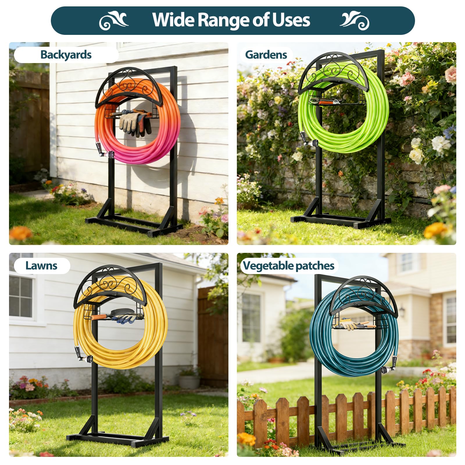 BOLITE assembled stand beside a garden hose to show scale and capacity
