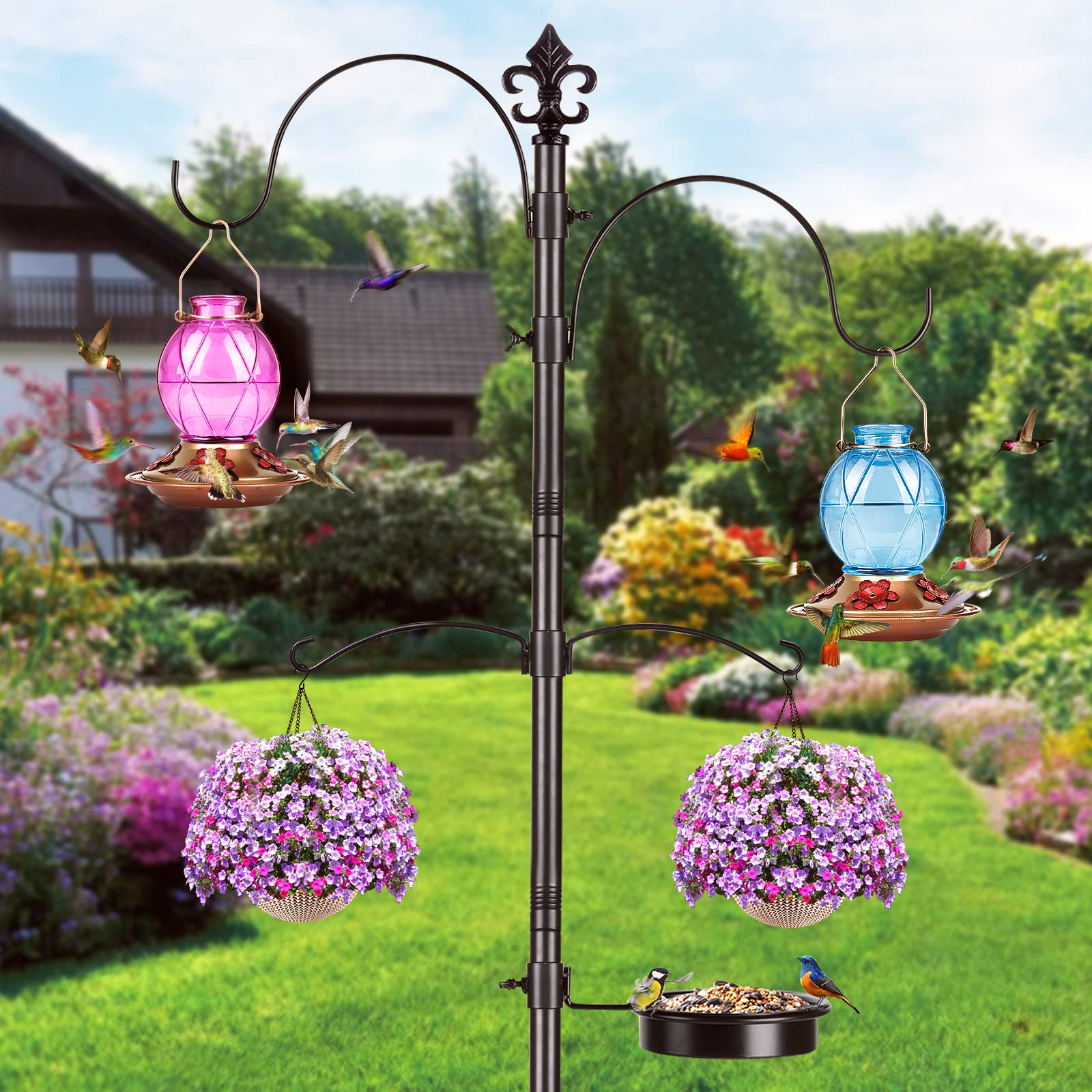BOLITE feeder front view blue highlighting multiple ports for simultaneous feeding
