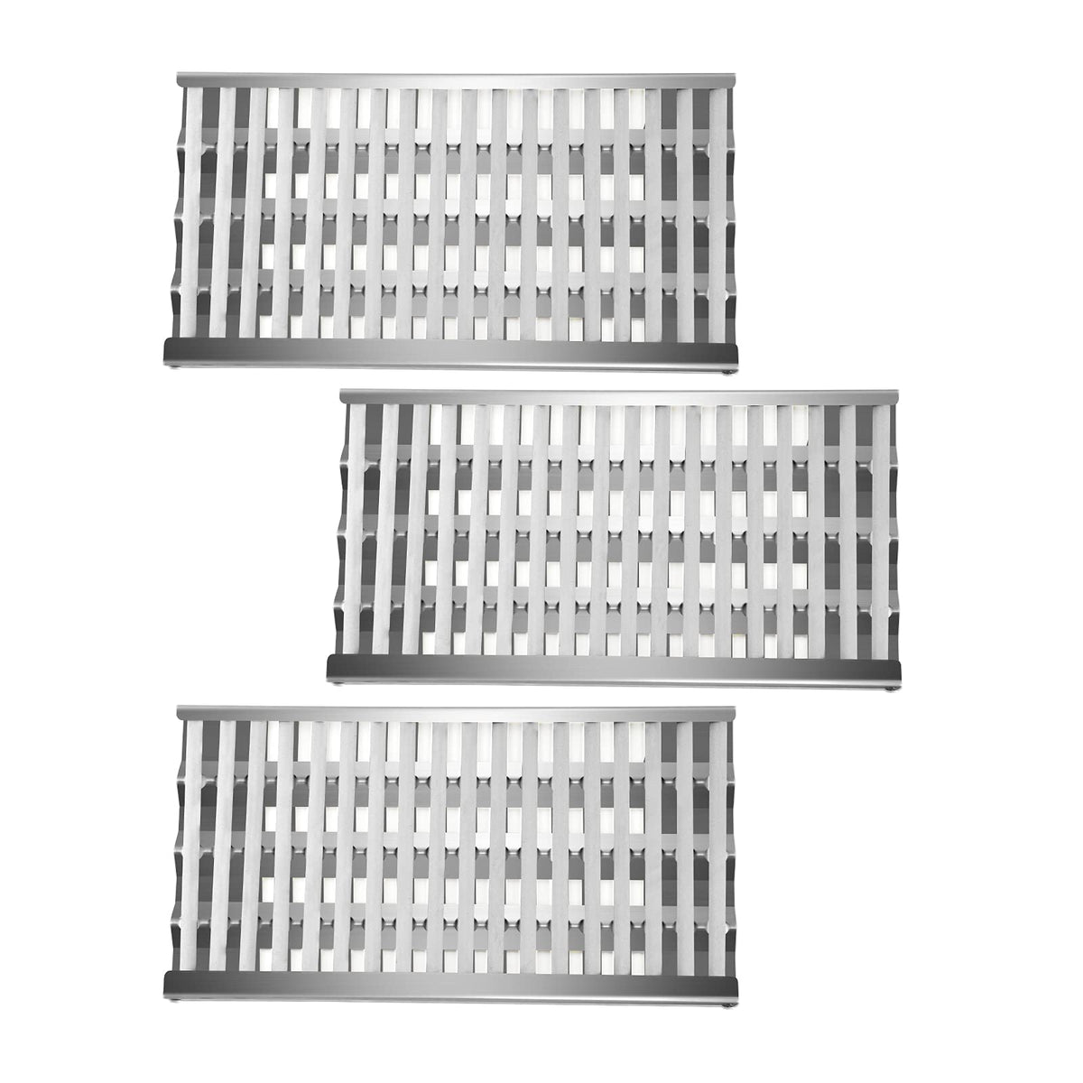 Boloda front view showing heat plates and rods, clear replacement benefit